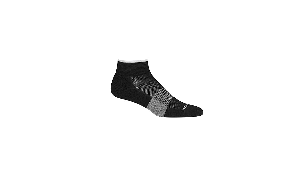 Icebreaker Multisport Light Mini Socks - Women's, Black/Snow/Metro Heather, Medium, IB105127377M