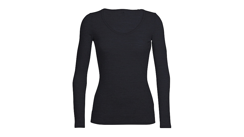Icebreaker Siren Long Sleeve Sweetheart Top - Women's, Black, Extra Large, IB103194001XL