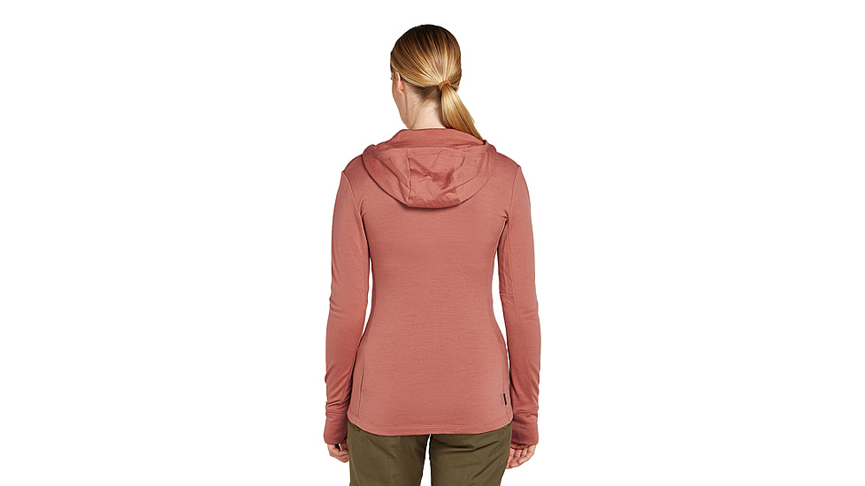 Icebreaker Women Merino 260 Quantum LS Zip Hoodie, Cedar Wood, S, IBBA56XR01MS