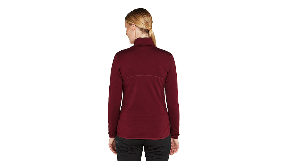Icebreaker Women Merino 560 Realfleece Elemental LS Zip, Port, M, IBBA56SR01CM