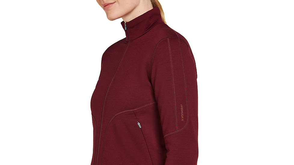 Icebreaker Women Merino 560 Realfleece Elemental LS Zip, Port, M, IBBA56SR01CM