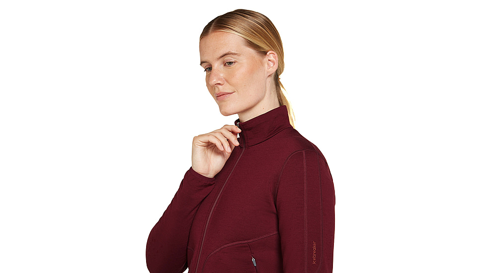 Icebreaker Women Merino 560 Realfleece Elemental LS Zip, Port, M, IBBA56SR01CM