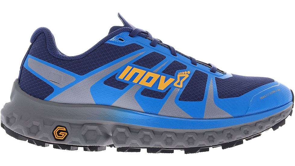 Inov-8 TrailFly Ultra G 300 Max Shoes - Mens, Blue/Grey/Nectar, 9.5, 000977-BLGYNE-S-01-95
