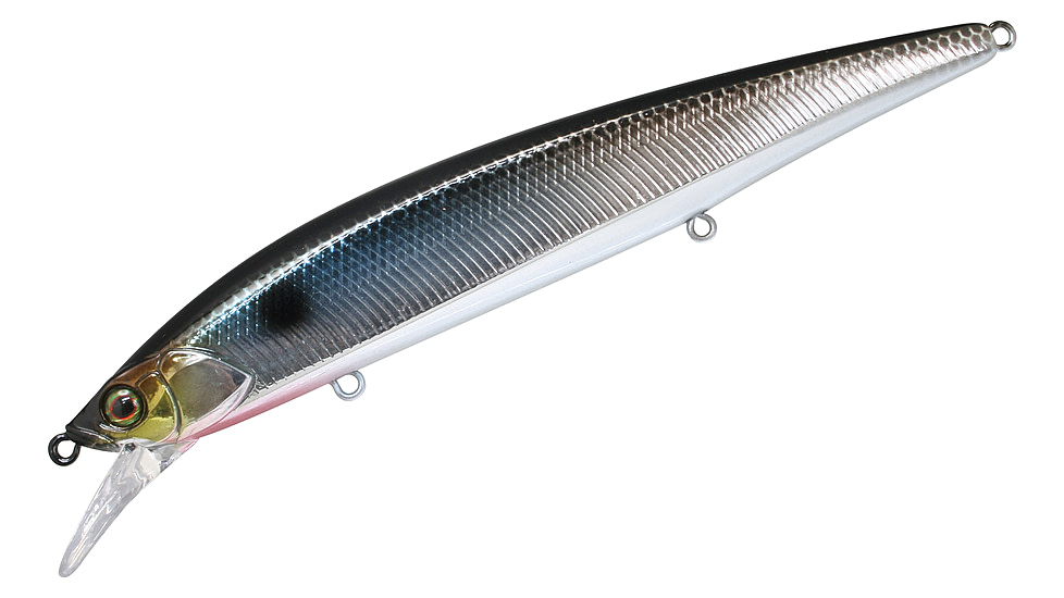 Jackall Lures Jackall Rerange 130 Jerkbait, HL Silver Shad, 5 1/10in, 3/4oz, JRERA130-HLSILS