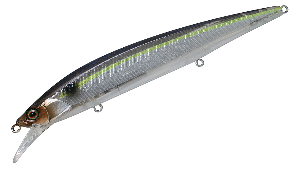 Jackall Lures Jackall Rerange 130 Jerkbait, SG Threadfin Shad, 5 1/10in, 3/4oz, JRERA130-SGTH