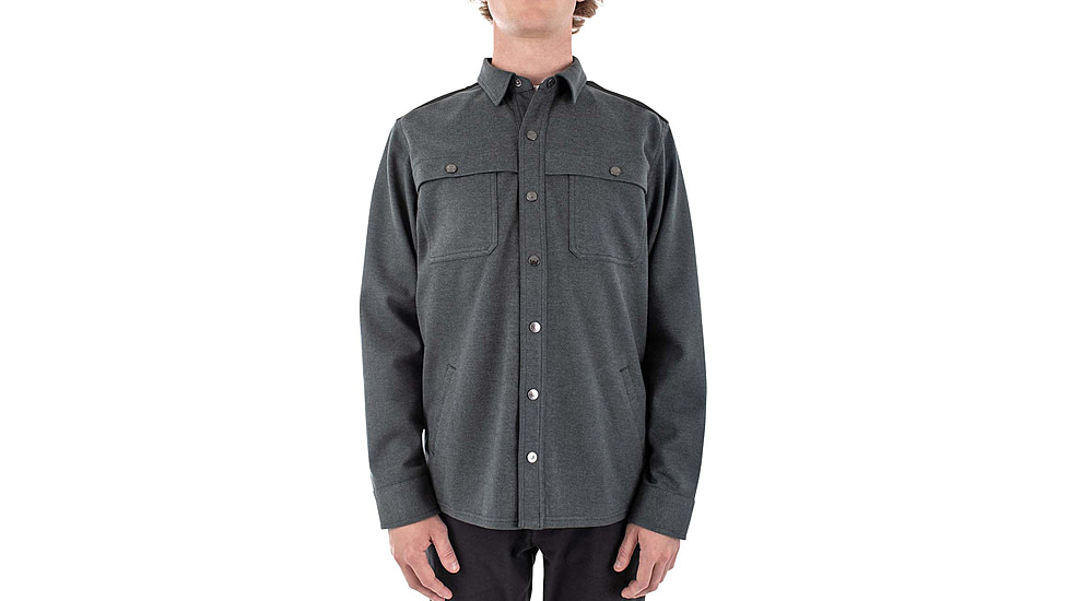 Jetty Mens Maverick Jacshirt, Charcoal, Small, F24MAVE-M42002CHR-S