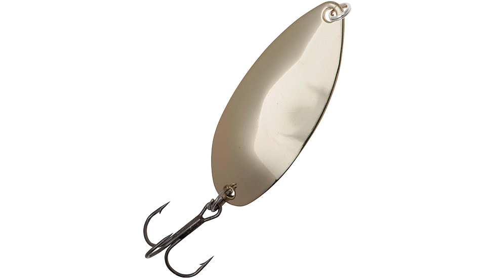 Johnson Shutter Spoon Hard Bait, 1/8 oz, 1 1/4in / 3cm, Hook Size 8, Gold, 1293556