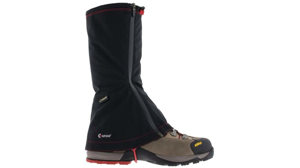 Kahtoola LEVA Gaiters GTX Tall, Black/Black, Medium, KT09003