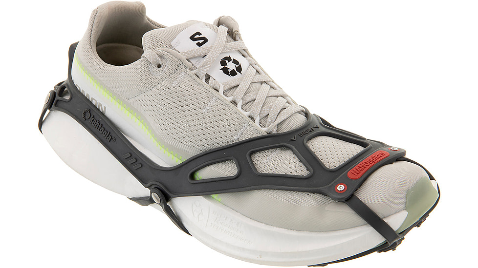 Kahtoola NANO Spikes V2 Footwear Traction System, Charcoal/Red, Extra Small, KT05106