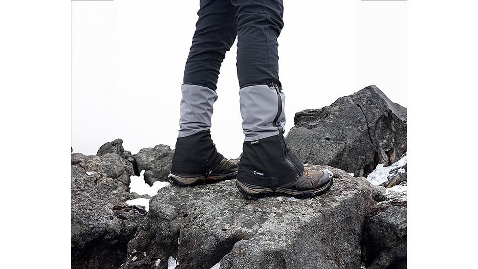 Kahtoola NAVA GTX Tall Gaiters, Grey/Black, Large, KT08009