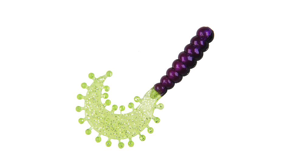 Kalins Fishing Kalin 2in Triple Tickle Grub, 10 Pack, Purple Rain, 2XT10-813