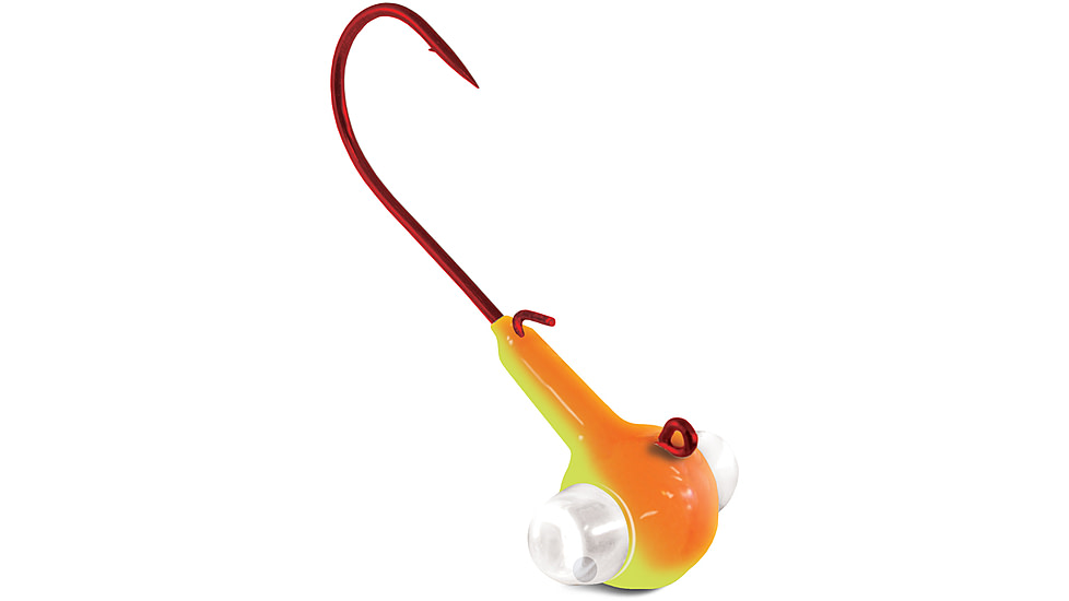 Kalins Fishing Kalin Google Eye Jig, 1/8oz, Chartreuse Orange, GE18-CH/O