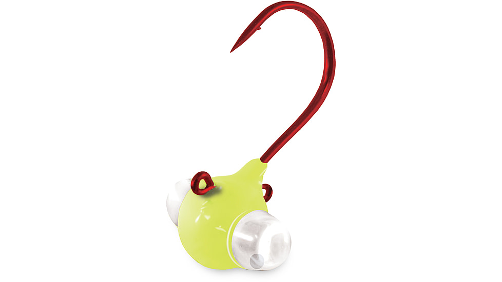 Kalins Fishing Kalin Google Eye Live Bait Series Jig, 1/8oz, Chartreuse, GELB18-CH