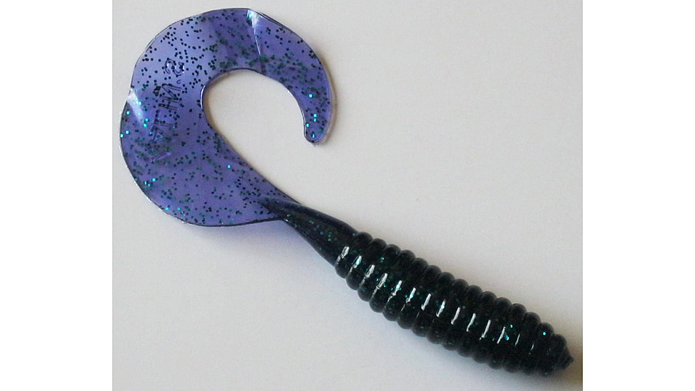 Kalins Fishing Kalin Lunker Grub, 5in, Junebug, 10/Pack, 5G10-590