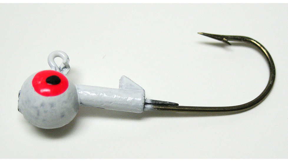 Kalins Fishing Kalin Roundhead Jig, 3/8oz, 2/0 Hook, Glow, 8/Pack, RH38-15