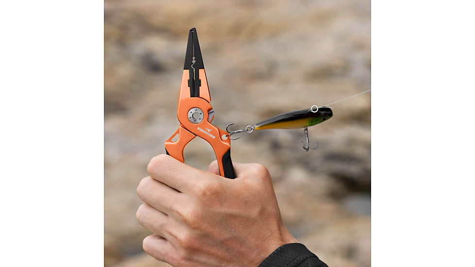 Kast King Gila Aluminum Straight Nose Plier, Burnt Orange, 7.5in, KKTATLSPLR8SALGIBTO