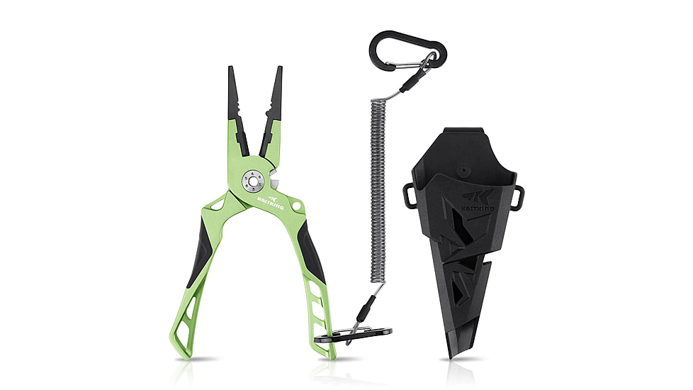 Kast King Gila Aluminum Straight Nose Plier, Olive, 7.5in, KKTATLSPLR8SALGIOV