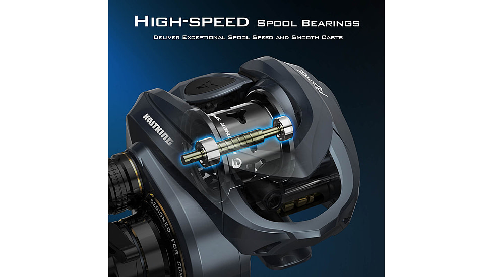 Kast King Kestrel Elite Magnesium Frame BFS Finesse Baitcasting Reel, Left, KKRLCSTKSEBFS84LSCG