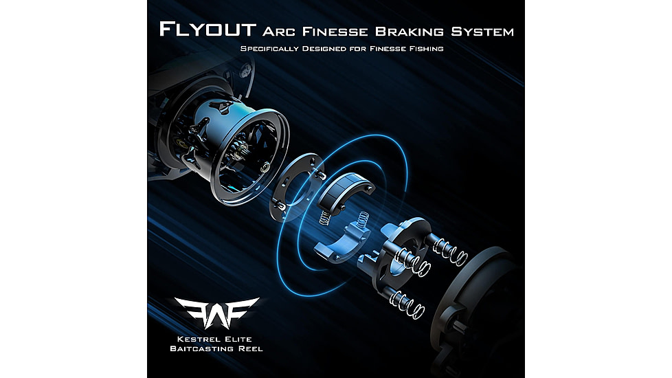 Kast King Kestrel Elite Magnesium Frame BFS Finesse Baitcasting Reel, Left, KKRLCSTKSEBFS84LSCG