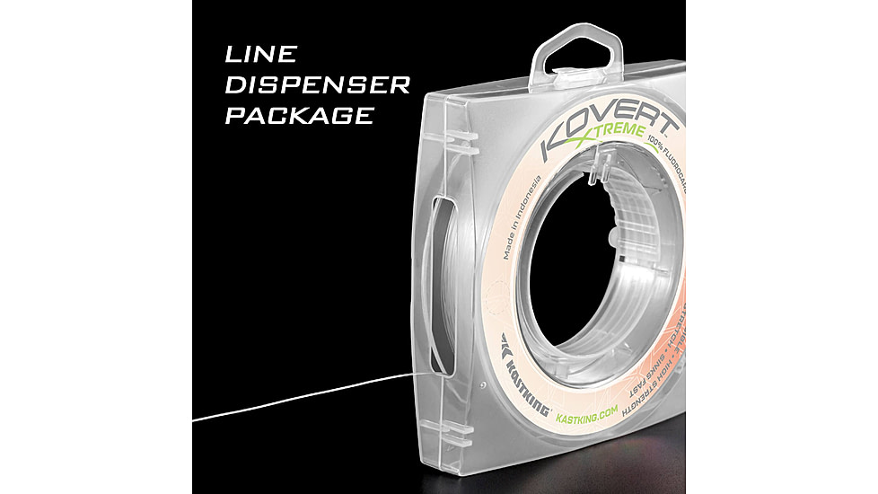 Kast King Kovert Xtreme Fluorocarbon Fishing Line, Clear, 4 lb/200 yd, KKLIFLOKX200YCL4