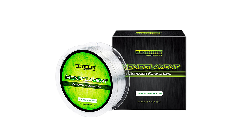 Kast King Worlds Premium Max Monofilament Fishing Line, Ice Clear, 4 lb/300 yd, KKLIMONTPM300YIC4