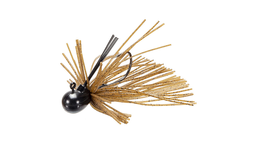 Keitech Tungsten Guard Spin Jig, Dark Green Pumpkin, 5/32oz, Custom #2 Hook, Fiber Guard, Sr40 Skirted Finesse Jig 1/Bg, GJ532105