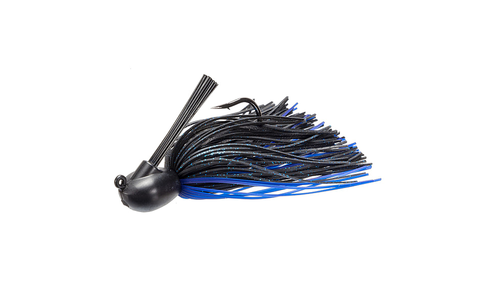 Keitech Tungsten Model I Casting Jig, Black Blue Flake, 1/2oz, #2/0 Hook, Hand Glued Fiber Guard, Sr40 Skirt, 1/Bg, RJ12407