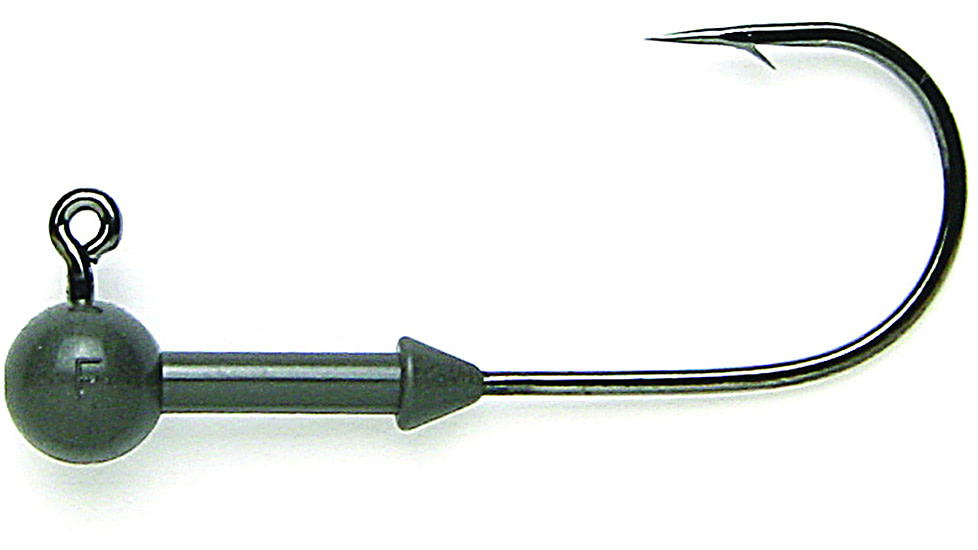 Keitech Tungsten Super Round Jig Head, 1/16oz, Custom #1/0 Hook, Gray, 4 Per Bag, SR10116