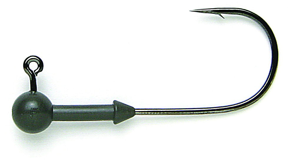 Keitech Tungsten Super Round Jig Head, 1/16oz, Custom #2/0 Hook, Gray, 4 Per Bag, SR20116