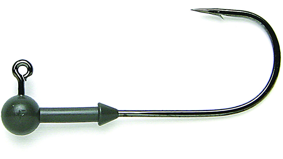 Keitech Tungsten Super Round Jig Head, 1/16oz, Custom #3/0 Hook, Gray, 4 Per Bag, SR30116