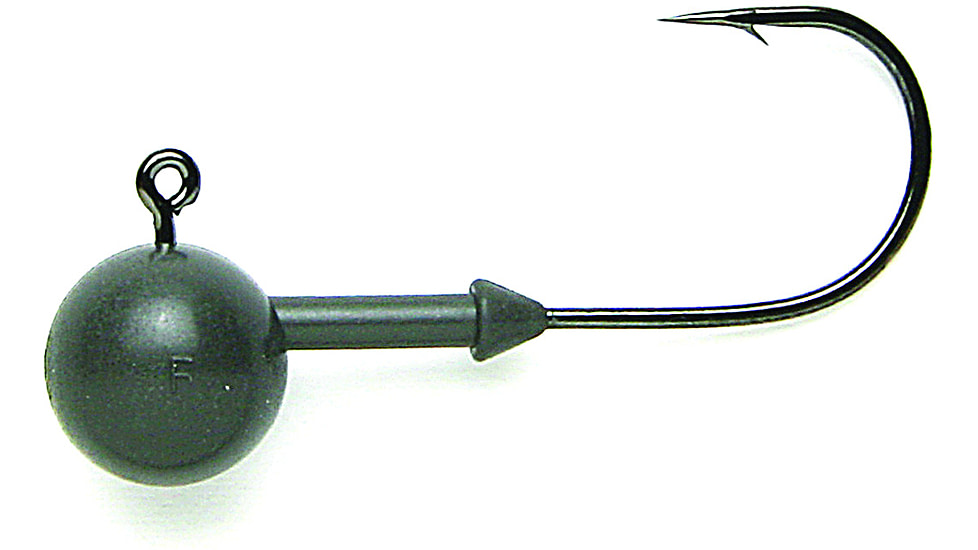 Keitech Tungsten Super Round Jig Head, 1/4oz, Custom #1/0 Hook, Gray, 2 Per Bag, SR1014