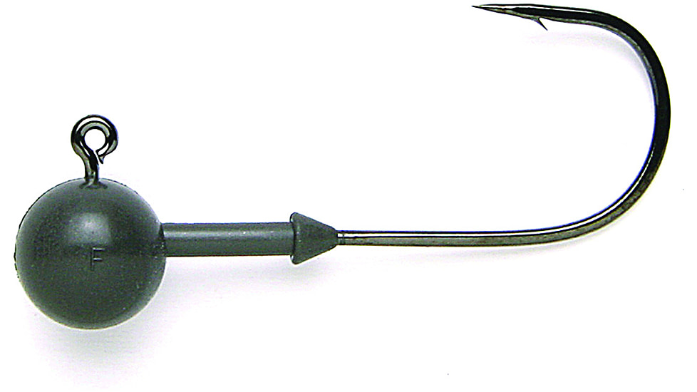 Keitech Tungsten Super Round Jig Head, 1/4oz, Custom #3/0 Hook, Gray, 2 Per Bag, SR3014