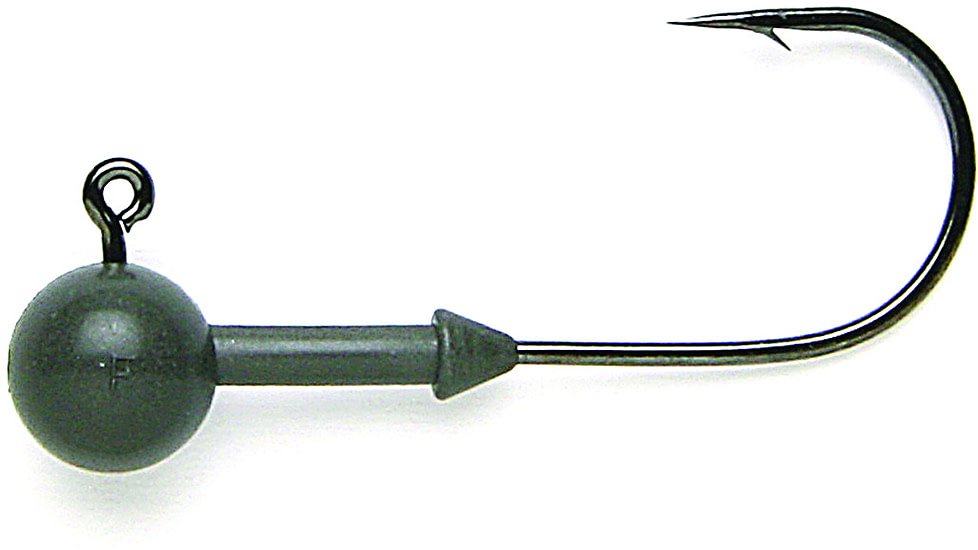 Keitech Tungsten Super Round Jig Head, 1/8oz, Custom #1/0 Hook, Gray, 3 Per Bag, SR1018