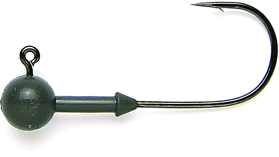 Keitech Tungsten Super Round Jig Head, 1/8oz, Custom #2/0 Hook, Gray, 3 Per Bag, SR2018