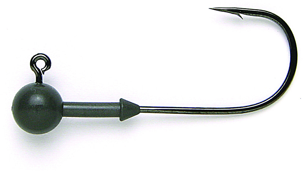 Keitech Tungsten Super Round Jig Head, 1/8oz, Custom #3/0 Hook, Gray, 3 Per Bag, SR3018