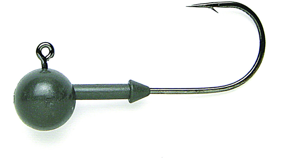 Keitech Tungsten Super Round Jig Head, 3/16oz, Custom #1/0 Hook, Gray, 3 Per Bag, SR10316