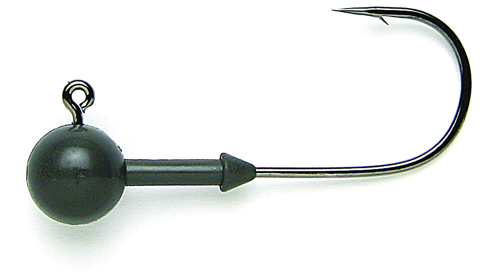 Keitech Tungsten Super Round Jig Head, 3/16oz, Custom #2/0 Hook, Gray, 3 Per Bag, SR20316