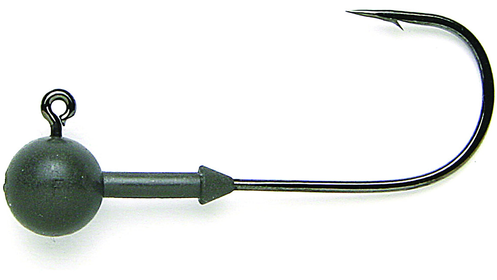 Keitech Tungsten Super Round Jig Head, 3/16oz, Custom #3/0 Hook, Gray, 3 Per Bag, SR30316