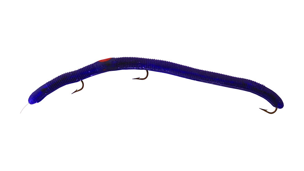 Kellys Pier Boy Special Pre-Rigged Plastic Worm, 5 1/2in, 3 Number 6 Hooks, Purple Wild Grape, PBS101-PWG