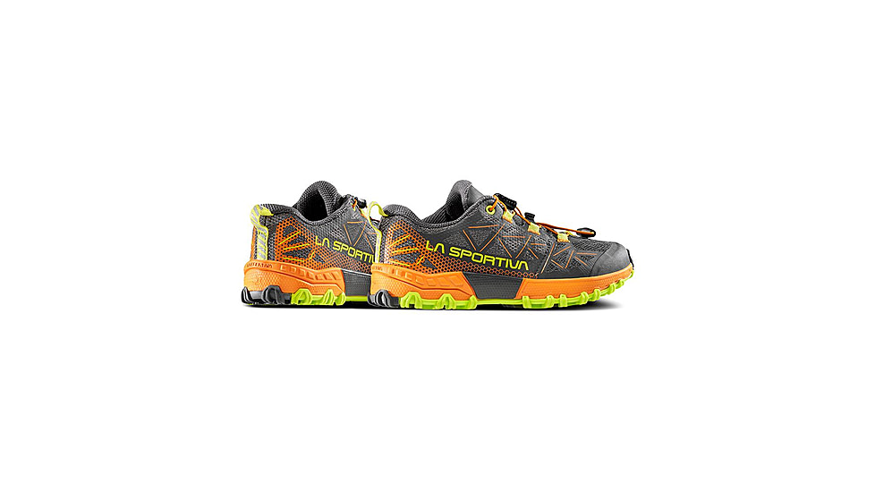 La Sportiva Bushido II Jr Shoes - Kids, Carbon/Hawaiian Sun, 27, 56L-900208-27