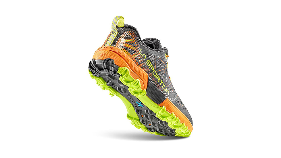 La Sportiva Bushido II Jr Shoes - Kids, Carbon/Hawaiian Sun, 27, 56L-900208-27