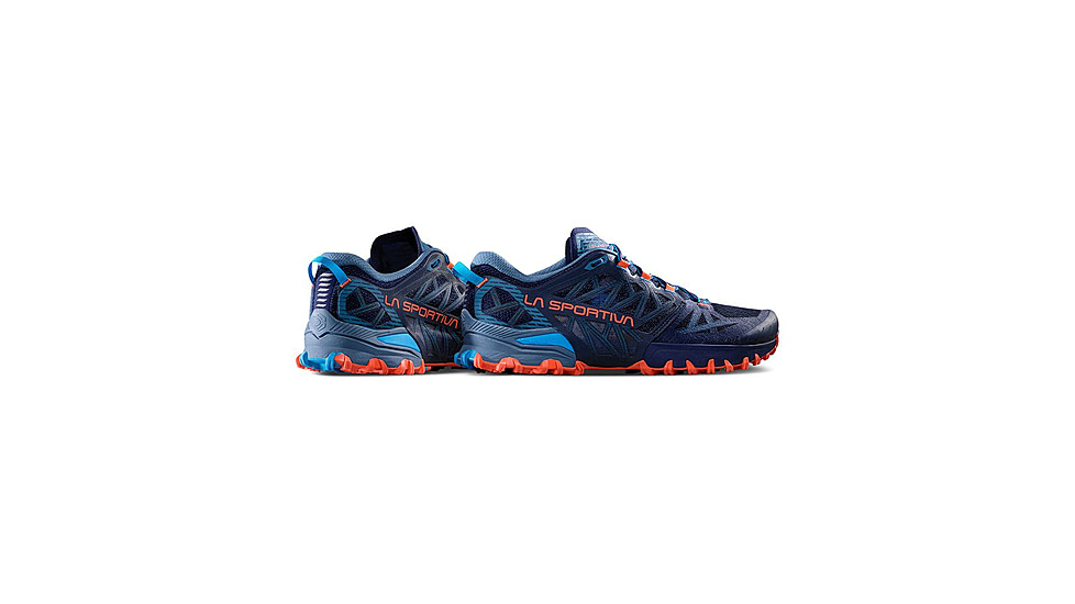 La Sportiva Bushido III Road Running Shoes - Mens, Deep Sea/Cherry Tomato, 46.5, 56S-643322-46.5