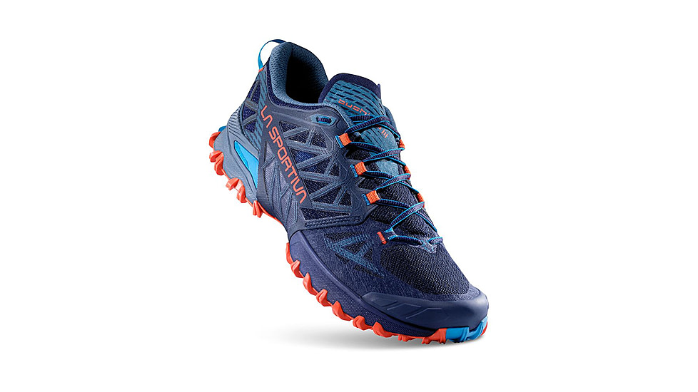 La Sportiva Bushido III Road Running Shoes - Mens, Deep Sea/Cherry Tomato, 46.5, 56S-643322-46.5