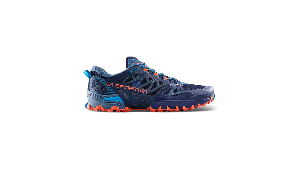 La Sportiva Bushido III Road Running Shoes - Mens, Deep Sea/Cherry Tomato, 46.5, 56S-643322-46.5