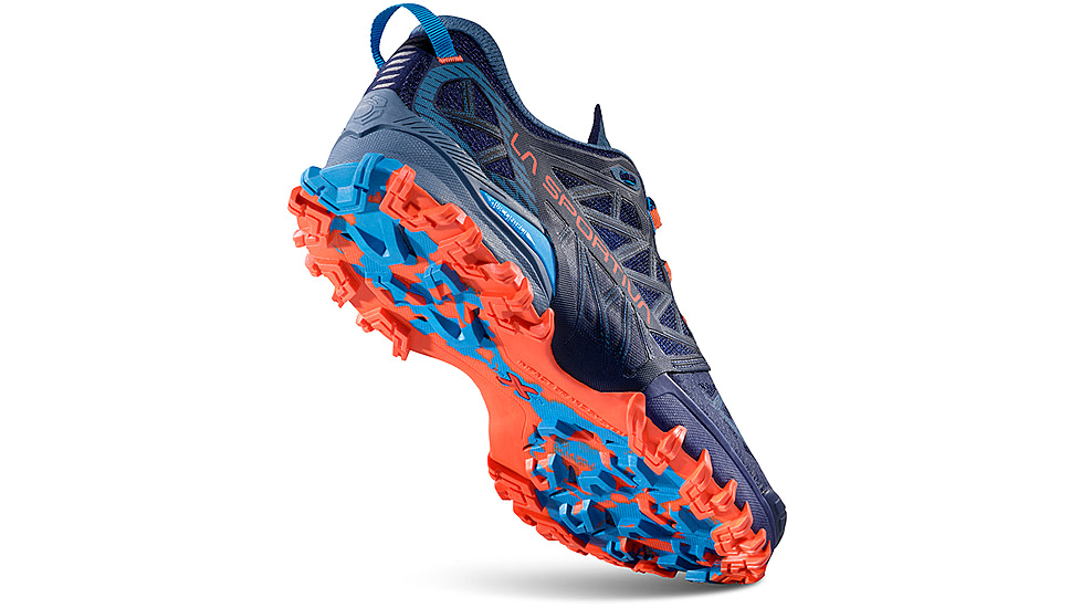 La Sportiva Bushido III Wide Road Running Shoes - Mens, Deep Sea/Cherry Tomato W, 44.5, 56U-643322W-44.5