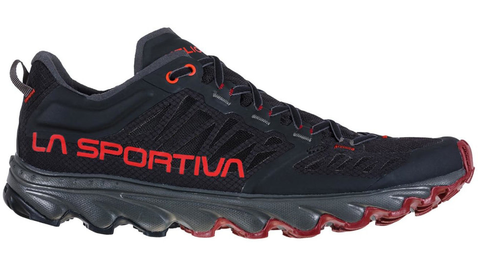 La Sportiva Helios III Trailrunning Shoes - Men's, Black/Poppy, 39.5, 46D-999311-39.5