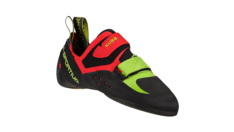 La Sportiva Kubo Climbing Shoes - Mens, Goji/Neon, 41, ZFCS024-R14E20-41