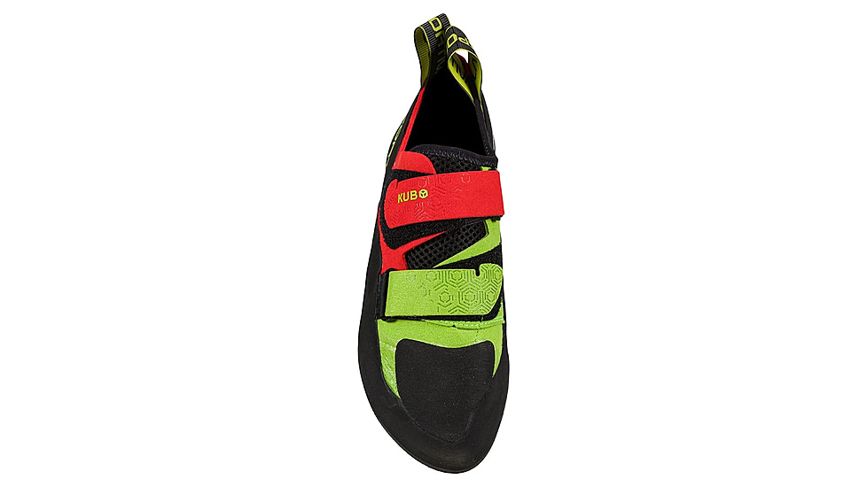 La Sportiva Kubo Climbing Shoes - Mens, Goji/Neon, 41, ZFCS024-R14E20-41