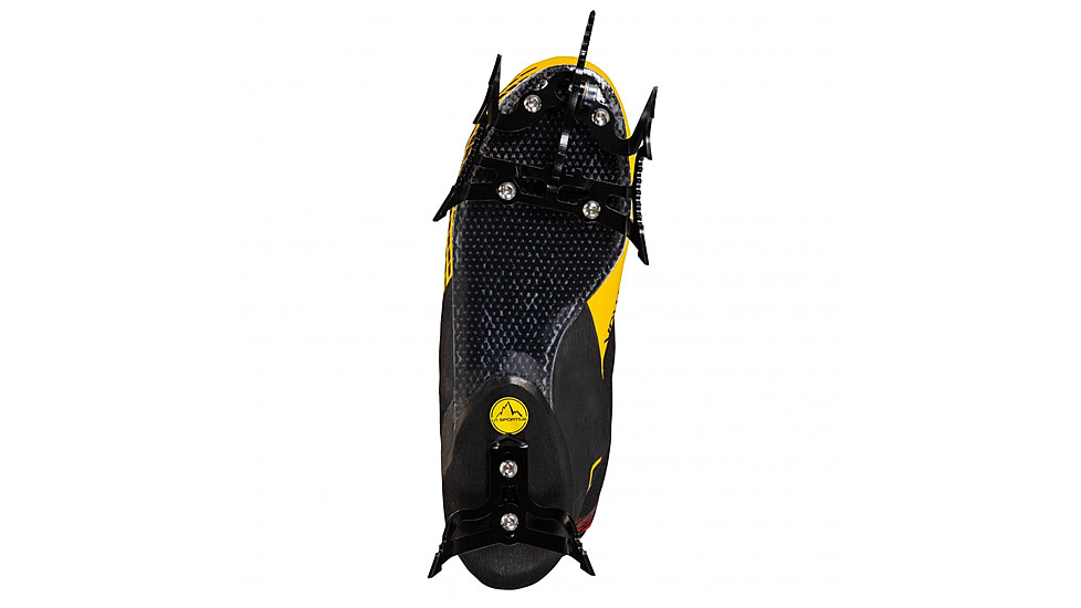 La Sportiva Mega Ice Evo Climbing Shoes - Mens, Black/Yellow, 43, ZFCS031-K00Y00-43