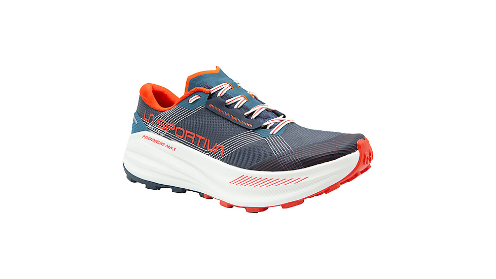 La Sportiva Prodigio Max Road Running Shoes - Mens, Night Sky/Mountain Red, 43.5 Euro, ZFRS104-B46R24-43.5